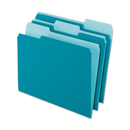 Tops Business Forms Pendaflex, INTERIOR FILE FOLDERS, 1/3-CUT TABS, LETTER SIZE, TEAL, 100PK 421013TEA